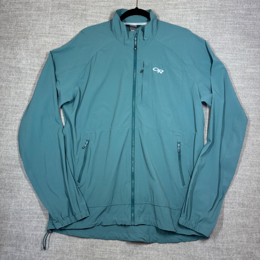 Outdoor Research Ferrosi Jacket Mens XL Teal Full Zip Softshell Stretch Hiking